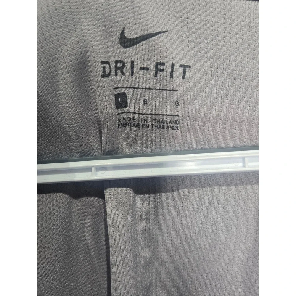 Nike Dri-Fit Quarter Zip‎ Pullover Mens Large Gray Heathered Long Sleeve Top